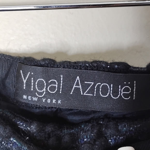 Yigal Azrouel Mini Wrap Skirt Size 2 Knit Knit Moto Zip Hem Edgy Street Style - Picture 8 of 10